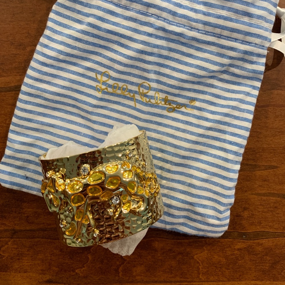 Lilly Pulitzer Leopard Gold Cuff